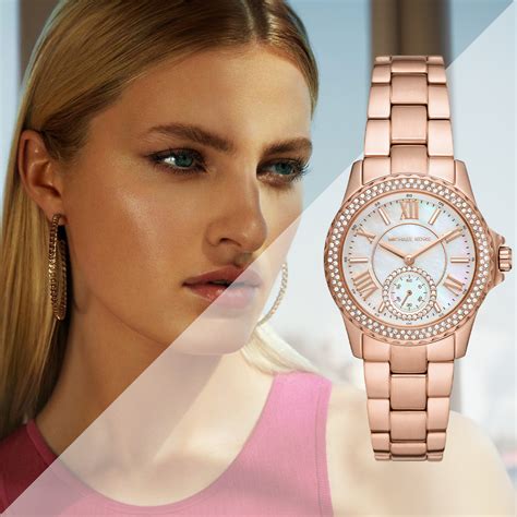 zegarek michael kors różowe złoto|Michael Kors zegarki Różowe Złoto .